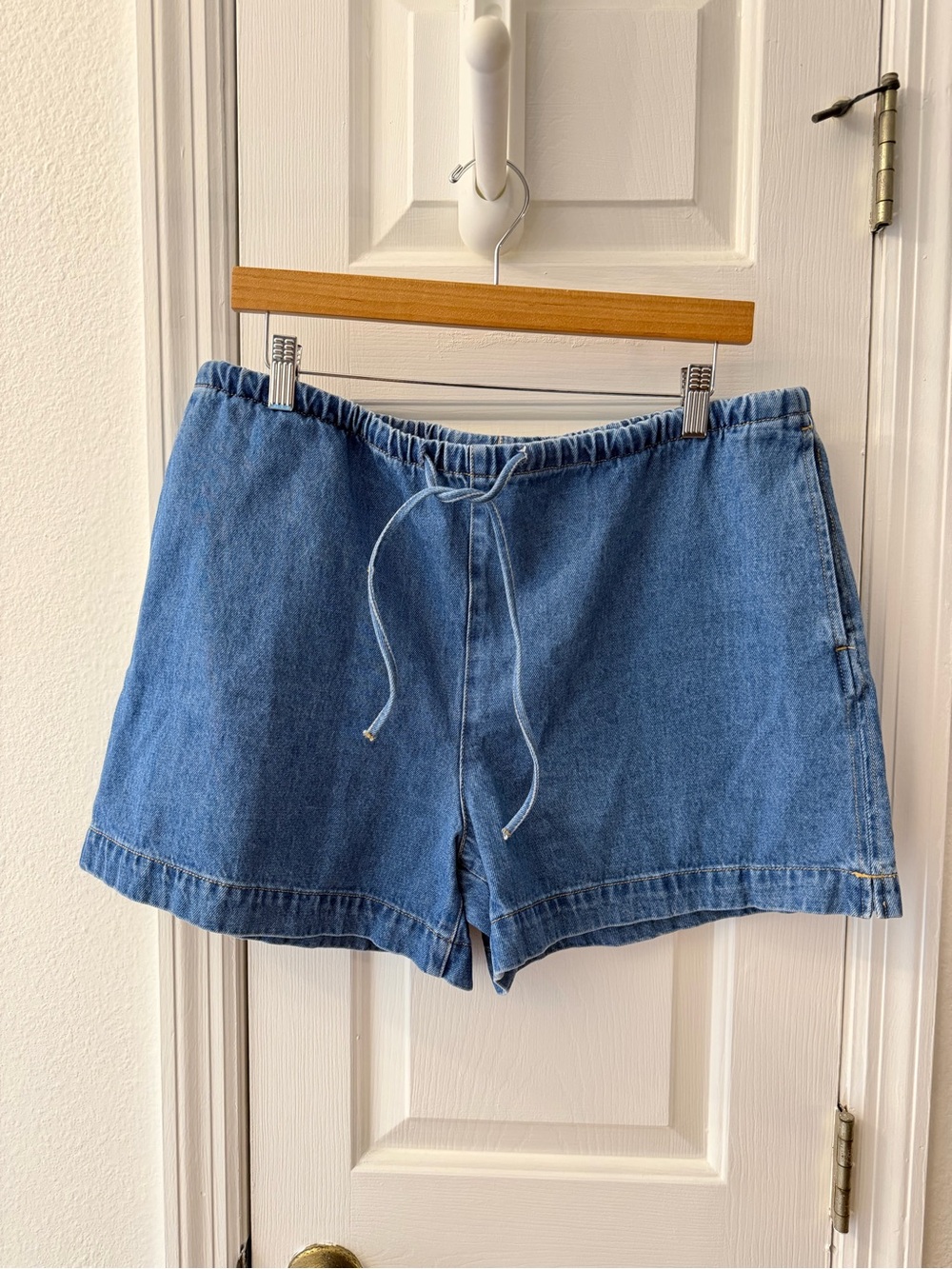 H&M Light Blue Denim Drawstring Shorts